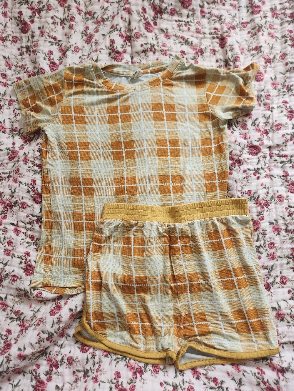 Kate Quinn Plaid Matching Short Set Size 7